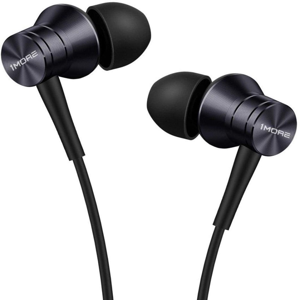 1MORE Piston Fit in-Ear Earphones Fashion Durable Headphones with 4 Color Options, Noise Isolation, Pure Sound, Phone Control with Mic for Smartphones/PC/Tablet - Black