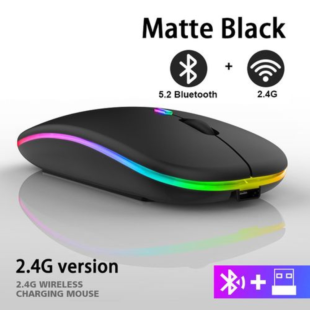 Dual Mode Rechargeable Wireless Mouse Bluetooth and mobile mouse.
