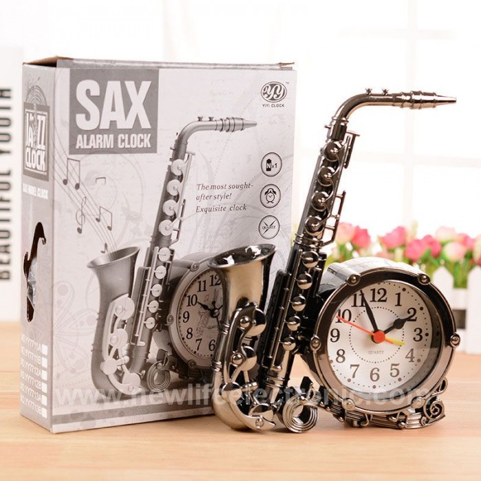 Sax Alarm Clock Creative Antique Home Student