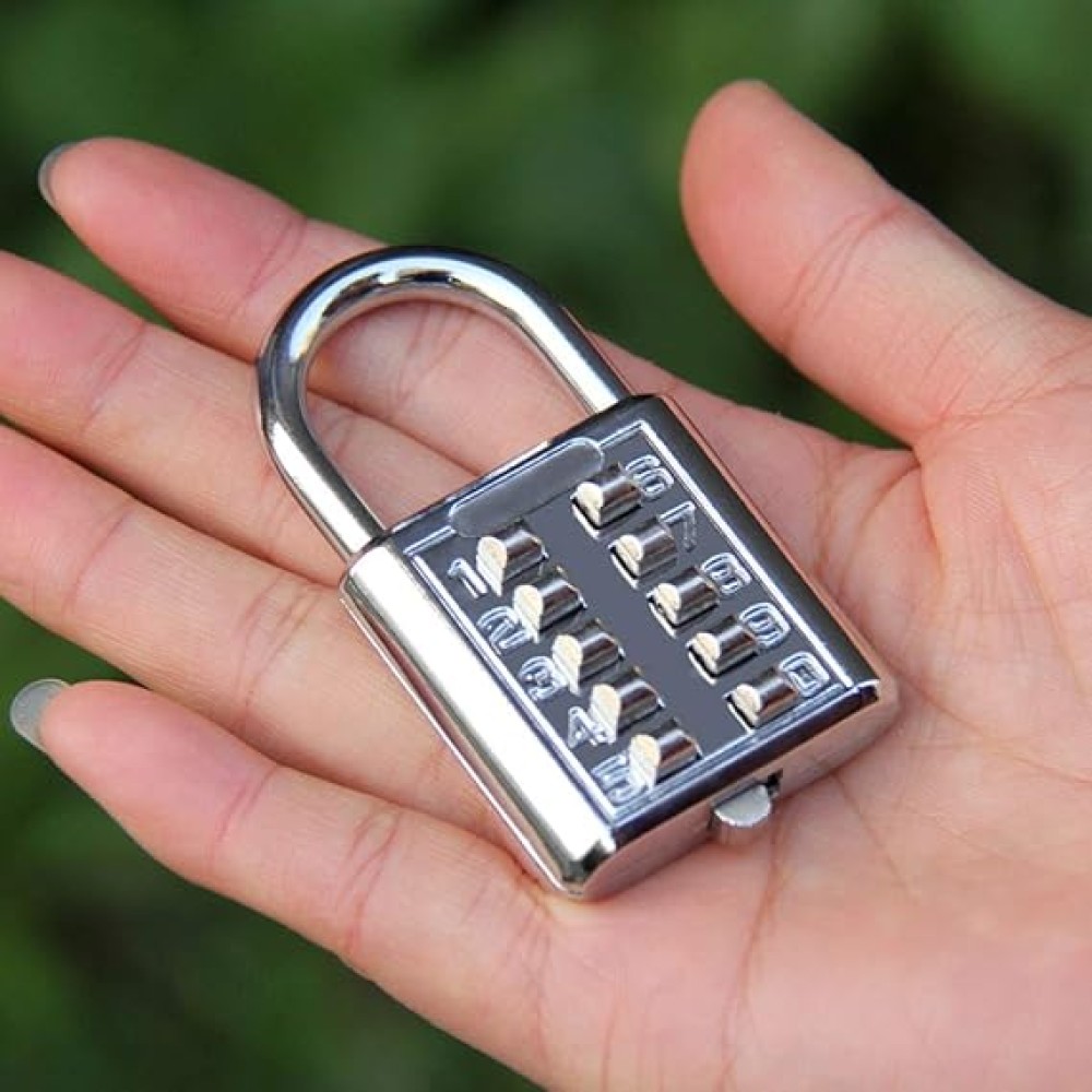 10 Digit Combination Password Padlock Push Button Lock Blind New