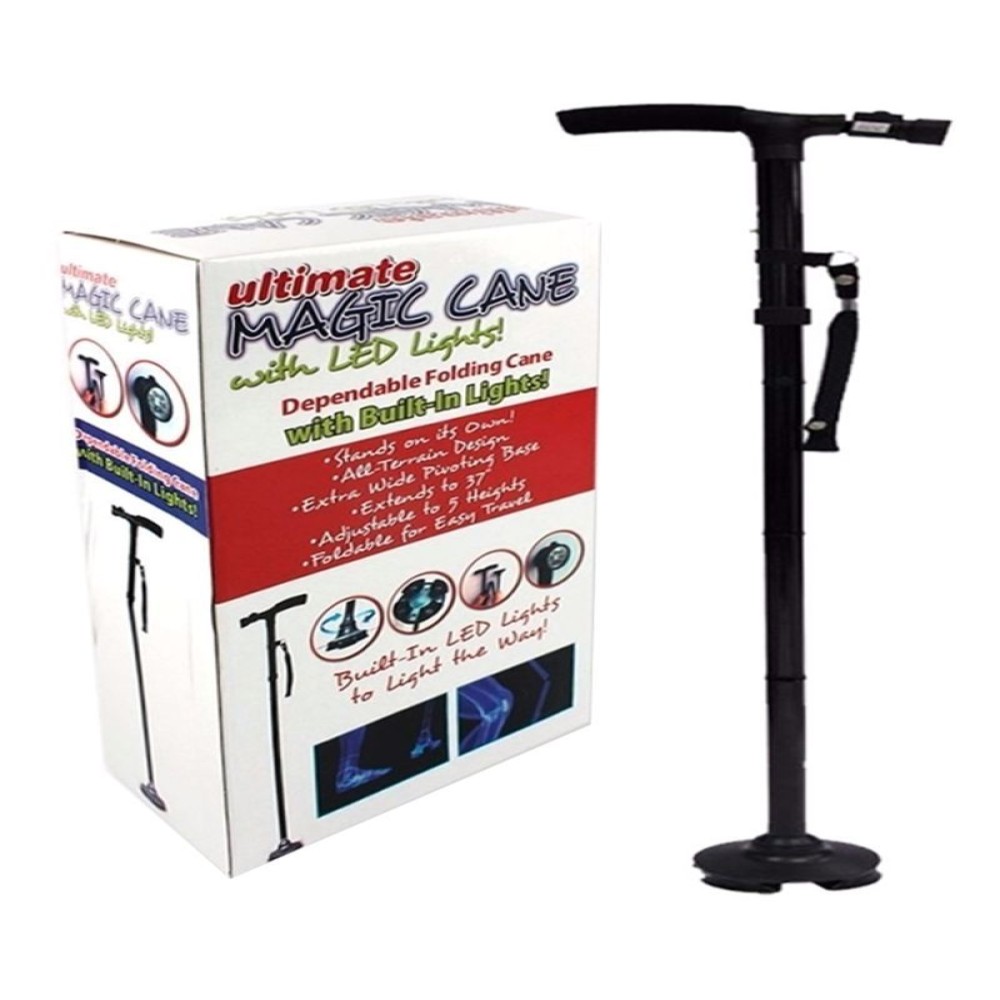 Stick  ULTIMATE MAGIC CANE Adjustable Folding & Extendable Walking Stick + LED Lights