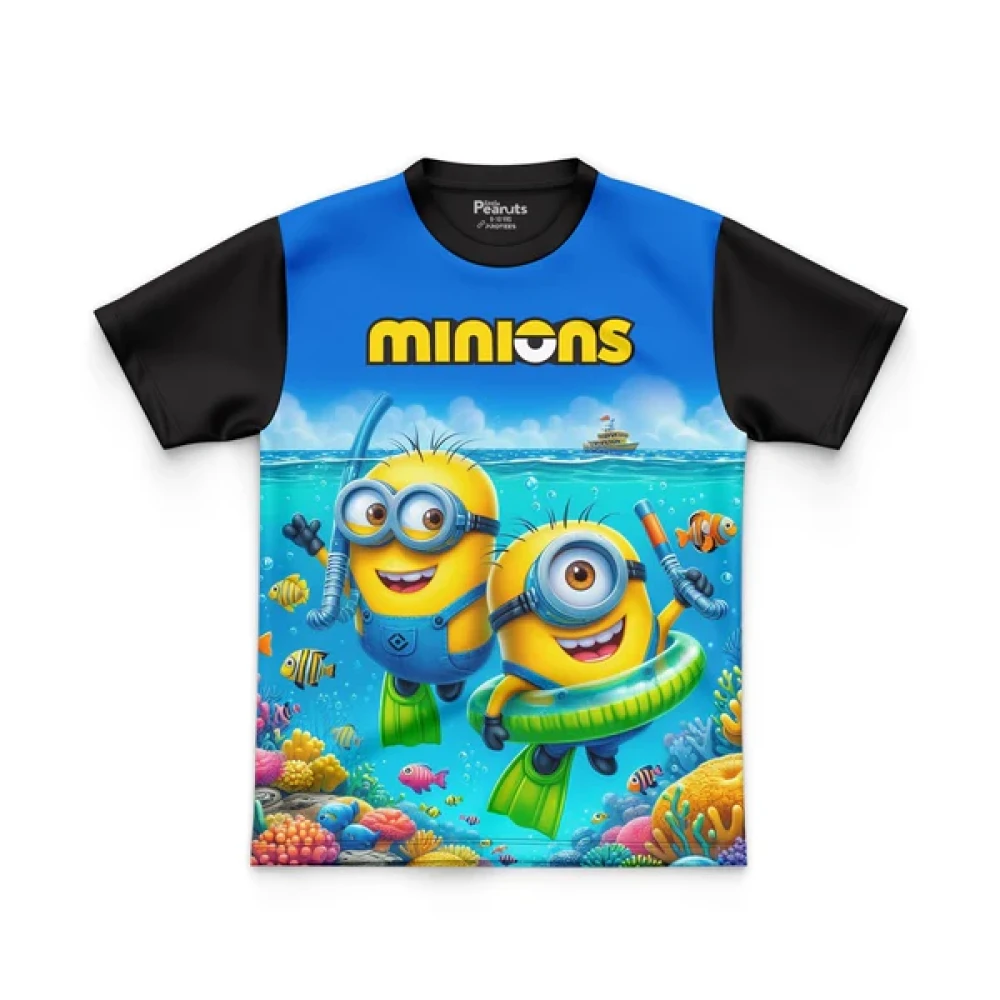 Cartoon Print Summer T-Shirt For Kids- DIGITAL POLYESTER