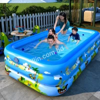 210cm Inflatable Swimming Pool for Kids and Family with Pump