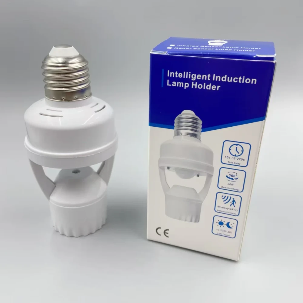 Smart Motion Sensor Lamp Holder | Human Body Infrared Induction Light Socket | Automatic Light Control Adapter