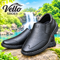 Vello Shoes Premium Black Leather Loafers