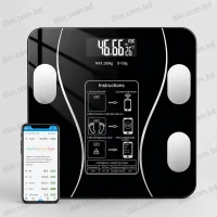 Smart Body Fat Scales, Bluetooth Connected Scales with App (Black)