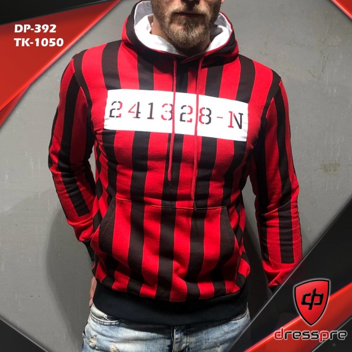 Men's Winter Red striped Stylish Hoodies